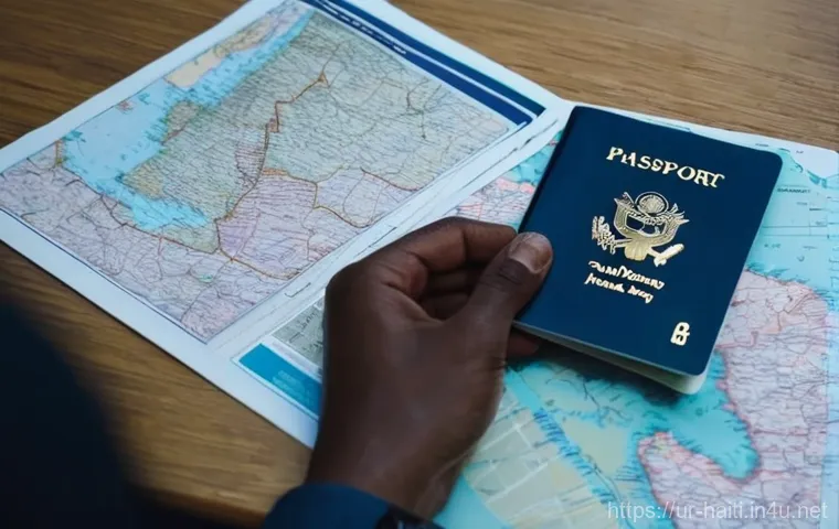 아이티에서 렌터카 이용 시 주의점 - **Prompt:** A warm and inviting image depicting a friendly interaction between an adult traveler (we...