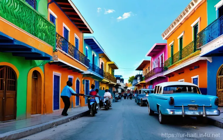 아이티 수도 포르토프랭스 여행 가이드 - Here are three detailed image generation prompts in English, designed to capture the essence of Port... 아이티 수도 포르토프랭스 여행 가이드 - Here are three detailed image generation prompts in English, designed to capture the essence of Port...