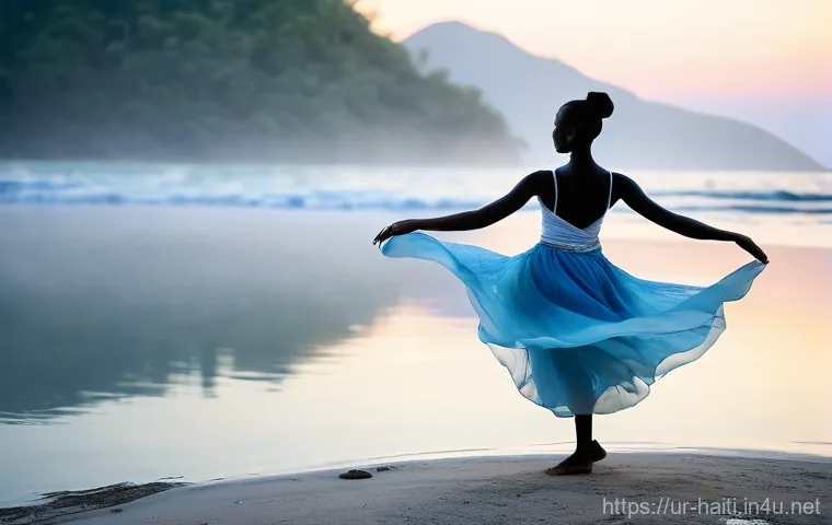 아이티 전통 무용과 춤 배우기 체험 - Spiritual Yanvalou Dance by the Water**

A single female Haitian dancer, in her late 20s, performs t...