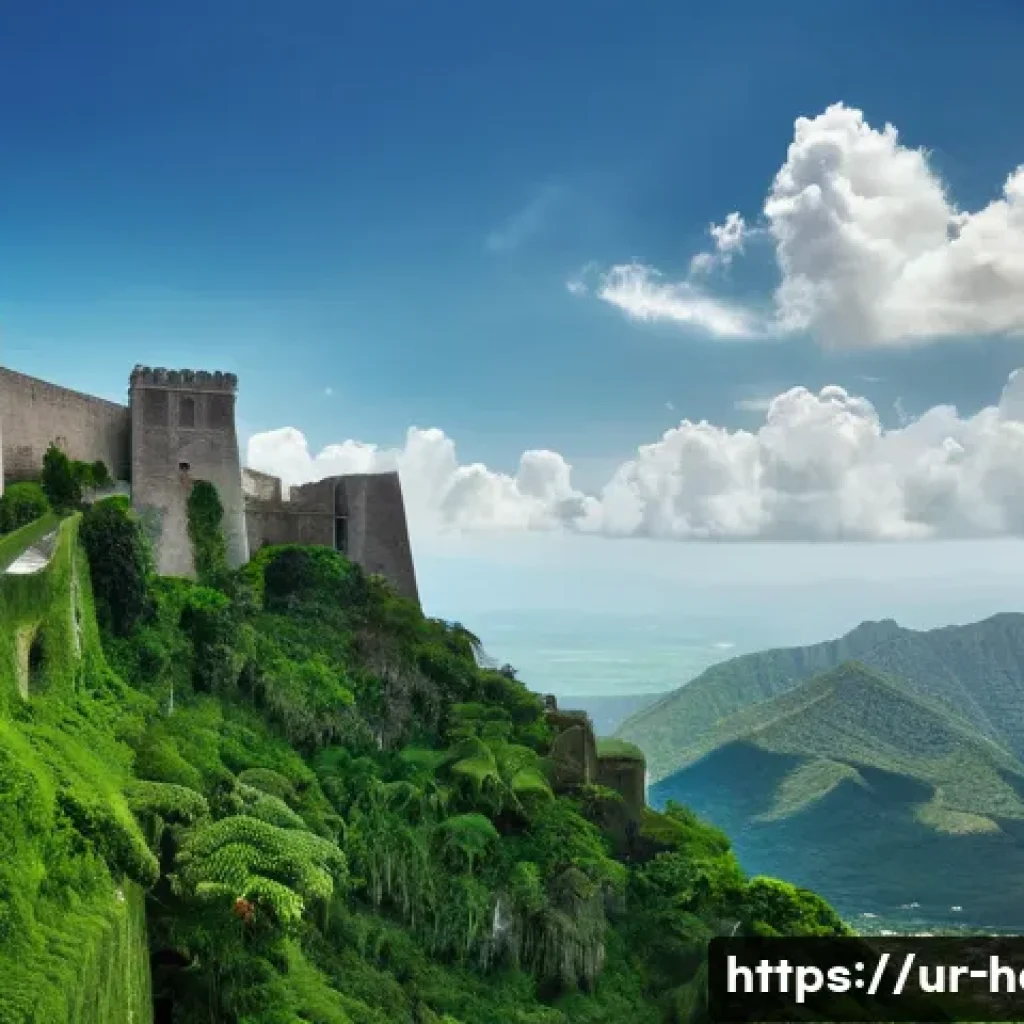 아이티 관광지 추천 - **Image Prompt: The Grandeur of Citadel La Ferrière**
"A wide-angle, majestic shot of the Citade...